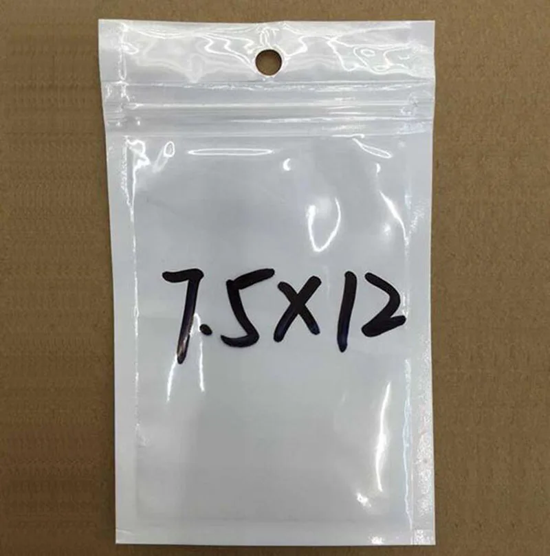 1200Pcs/Lot 7.5*12cm White/Clear Self Seal Zipper Plastic Retail Packaging Bag Zip Lock Bag Storage Package W/ Hang Hole
1200Pcs/Lot 7.5*12cm White/Clear Self Seal Zipper Plastic Retail Packaging Bag Zip Lock Bag Storage Package W/ Hang Hole