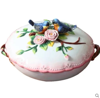 Creative wedding Candy box Medium Assorted Dried Fruit Box Ceramic lovebird Candy dessert box Home decoration box Ornaments
Creative wedding Candy box Medium Assorted Dried Fruit Box Ceramic lovebird Candy dessert box Home decoration box Ornaments