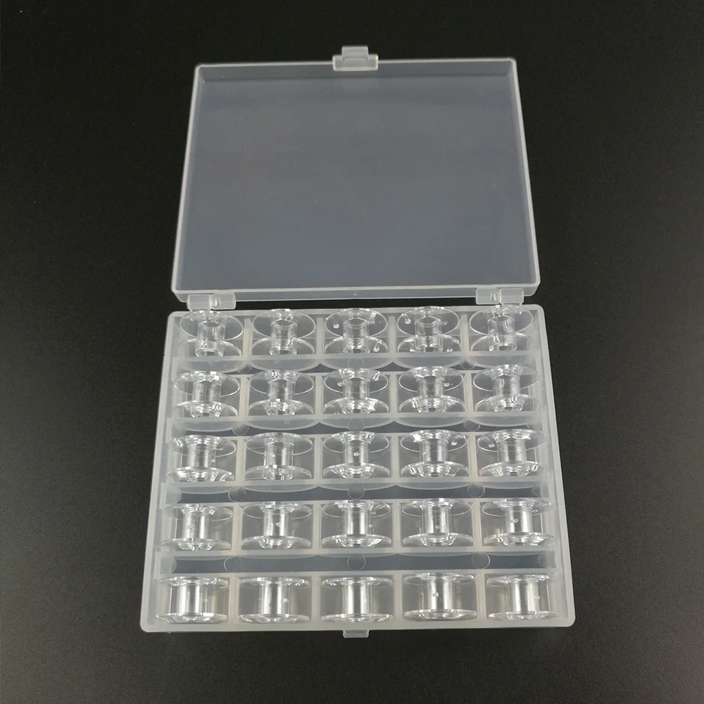Bobbin Case Box with 25 Empty Clear Bobbins for Brother for Singer Sewing Machine Bobbin Box Spools Organizer Sewing Tools
Bobbin Case Box with 25 Empty Clear Bobbins for Brother for Singer Sewing Machine Bobbin Box Spools Organizer Sewing Tools