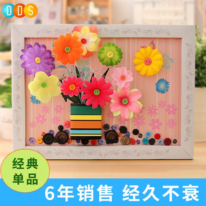 Children's handmade creative toys Children's educational handmade buttons painted diy material bag button flowers
Children's handmade creative toys Children's educational handmade buttons painted diy material bag button flowers