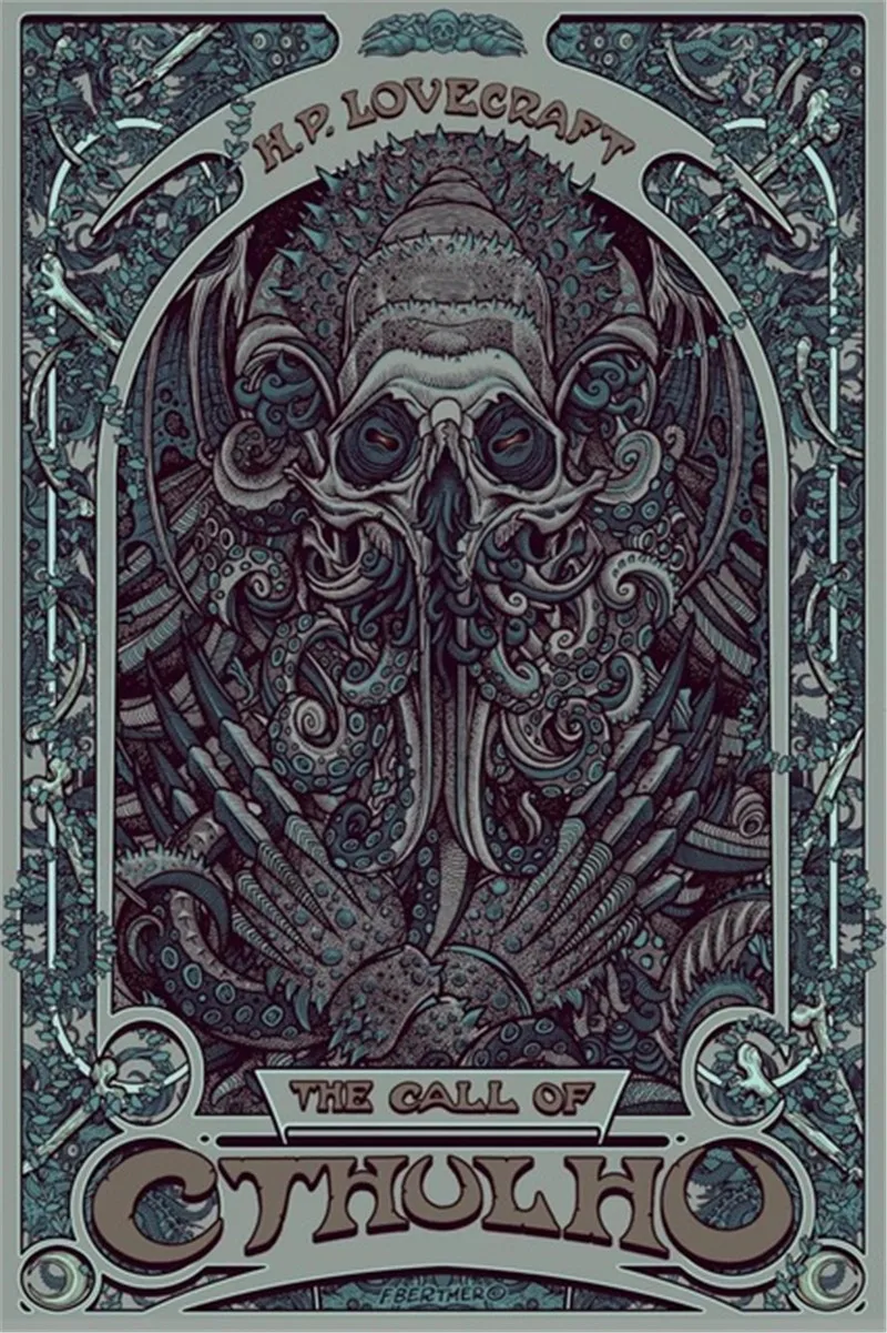 Nordic Decoration H. P. Lovecraft Cthulhu Wall Art Canvas Painting Poster Nouveau Abstract Picture For Living Room Decoration
Nordic Decoration H. P. Lovecraft Cthulhu Wall Art Canvas Painting Poster Nouveau Abstract Picture For Living Room Decoration