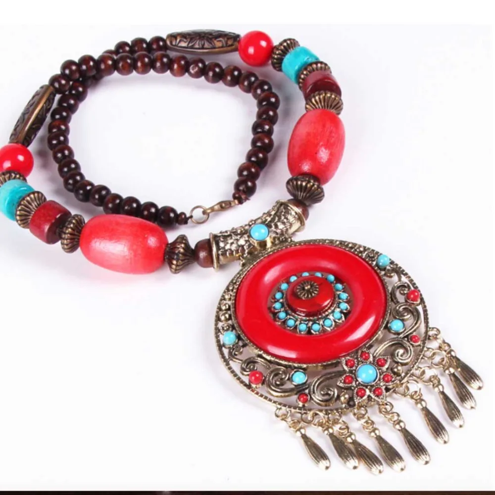Бесплатная доставка Очаровательное ожерелье с подвеской из тибетского серебра