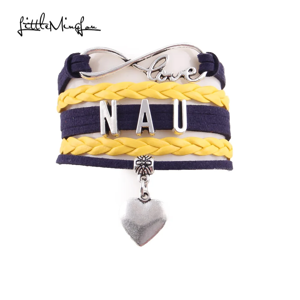 Little MingLou Infinity love NAU Bracelet heart Charm leather wrap men bracelets & bangles for Women jewelry
Little MingLou Infinity love NAU Bracelet heart Charm leather wrap men bracelets & bangles for Women jewelry