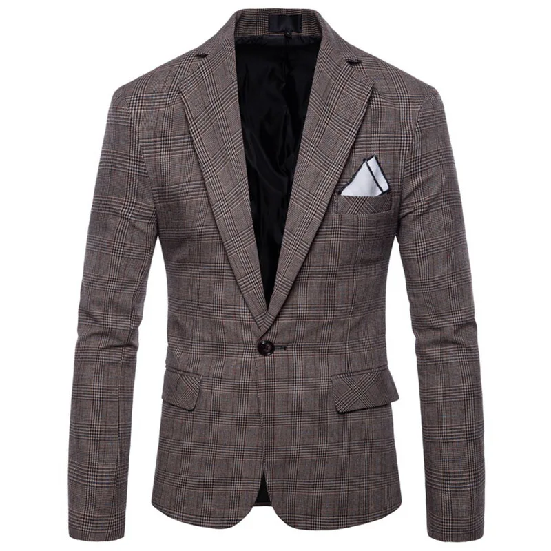Korean Style Men Blazers Slim Fit Autumn Winter Outerwear Clothing Plus Size Smart Casual Jackets Coat For Male Plaid Suits 6XL
Korean Style Men Blazers Slim Fit Autumn Winter Outerwear Clothing Plus Size Smart Casual Jackets Coat For Male Plaid Suits 6XL