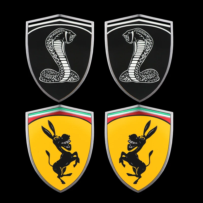 3D Metal Donkey Cobra Logo Car Sticker Exterior for Ferrari Ford Mustang GT Focus Decoration Auto Decals Accessories Car Styling
3D Metal Donkey Cobra Logo Car Sticker Exterior for Ferrari Ford Mustang GT Focus Decoration Auto Decals Accessories Car Styling