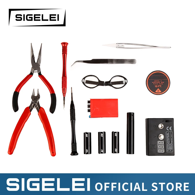 DIY TOOLS toolkit for e electronic cigarette vape Test resistance for tank Heating coil for atomizer
DIY TOOLS toolkit for e electronic cigarette vape Test resistance for tank Heating coil for atomizer