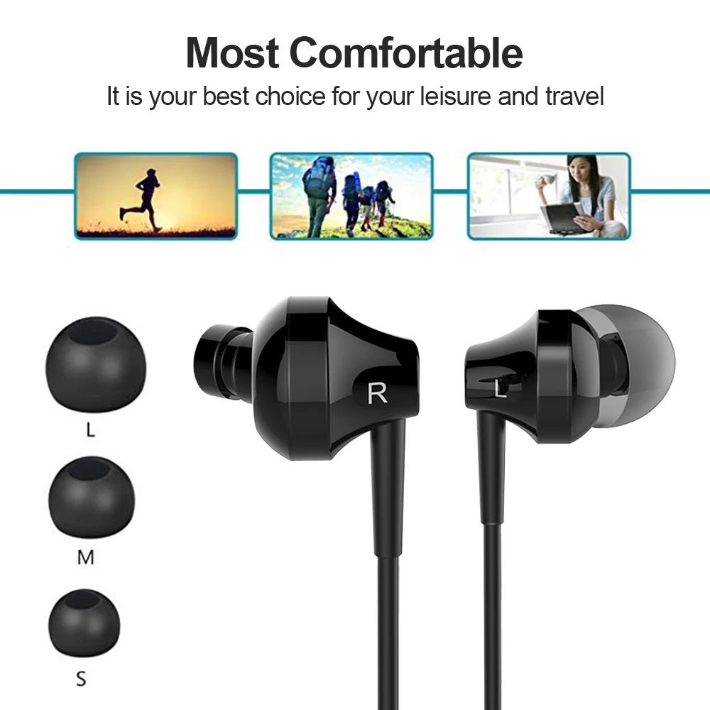 Bass Earphone For Phone Portable Mini Stereo Headset Mobile Microphone Wired Earphones iPhone Samsung Xiaomi | Электроника