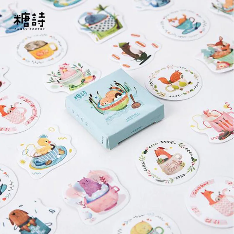 45PCS/box New Cup Animal Album Paper Lable Stickers Crafts And Scrapbooking Decorative Lifelog Sticker Cute Stationery
45PCS/box New Cup Animal Album Paper Lable Stickers Crafts And Scrapbooking Decorative Lifelog Sticker Cute Stationery