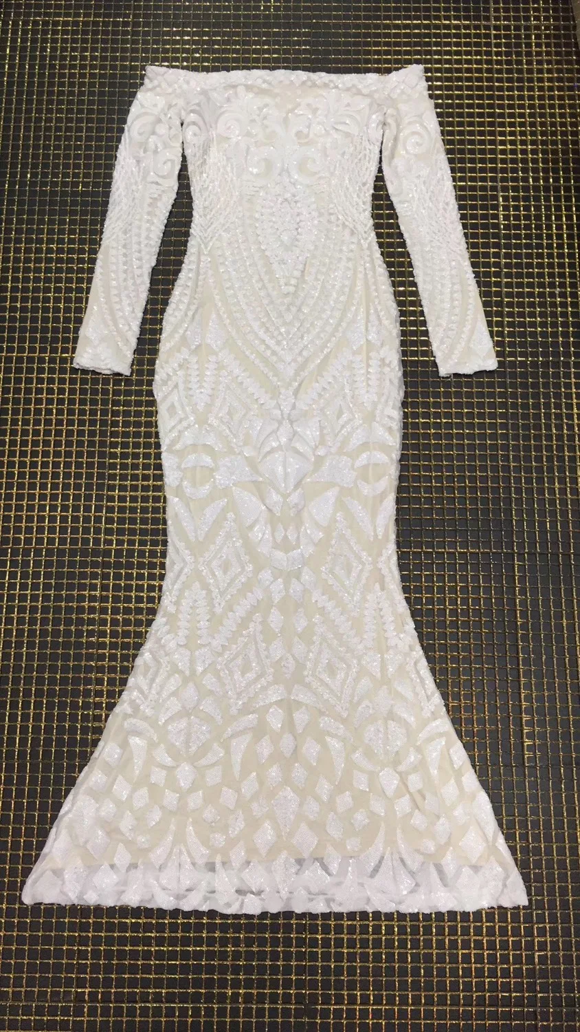 Newest Celebrity Evening Party Bodycon Long Dress Wome Long Sleeve Strapless Sequined Sexy NightClub Maxi Dress Women Vestidos
Newest Celebrity Evening Party Bodycon Long Dress Wome Long Sleeve Strapless Sequined Sexy NightClub Maxi Dress Women Vestidos