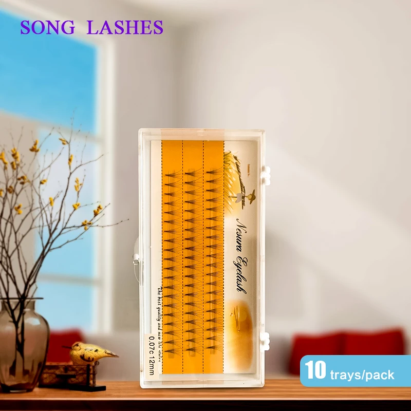 SONG LASHES 3 Lines 3d to 10d Heat Bonded Pre Made Volume fans Faux Mink Premade Russian Volume Eyelash Extension Supplies
SONG LASHES 3 Lines 3d to 10d Heat Bonded Pre Made Volume fans Faux Mink Premade Russian Volume Eyelash Extension Supplies