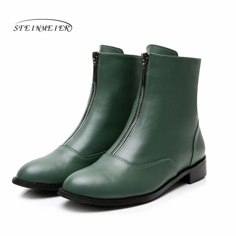 Women flat zip Boots Genuine leather Ankle short black autumn boots for women slip on winter boots 2020 shoes chelsea boots
Women flat zip Boots Genuine leather Ankle short black autumn boots for women slip on winter boots 2020 shoes chelsea boots