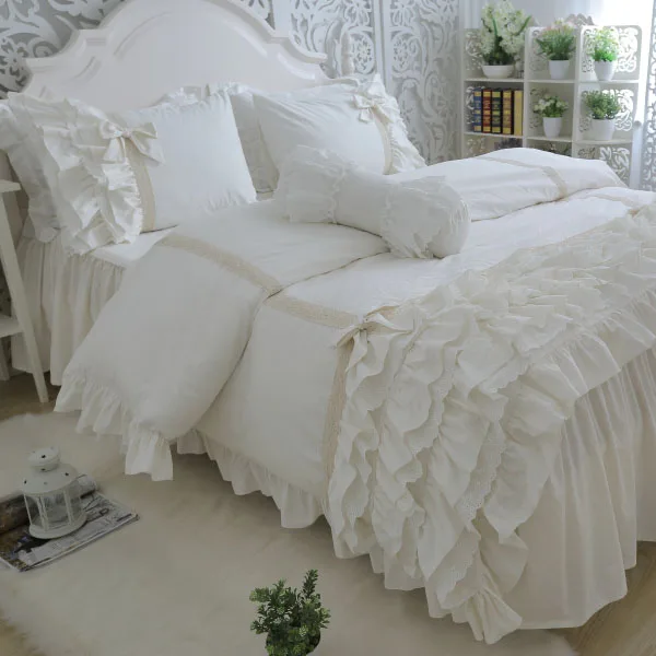 Luxury princess lace ruffle bed set,twin full queen king cotton single double home textile bed dress pillow case duvet cover
Luxury princess lace ruffle bed set,twin full queen king cotton single double home textile bed dress pillow case duvet cover