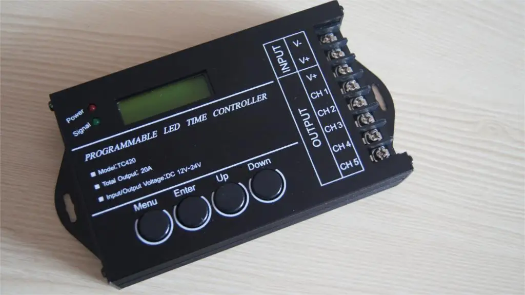 TC420 Программируемый контроллер времени светодиодов DC12V 24V LED Таймер диммер для RGBW RGB Dual Color / Single Lighting on.