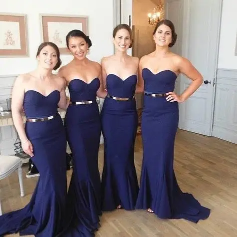 Navy Blue Mermaid Bridesmaid Dresses 2021 robe demoiselle d'honneur Sweetheart Maid Of Honor Dress Custom Wedding Party Gowns
Navy Blue Mermaid Bridesmaid Dresses 2021 robe demoiselle d'honneur Sweetheart Maid Of Honor Dress Custom Wedding Party Gowns