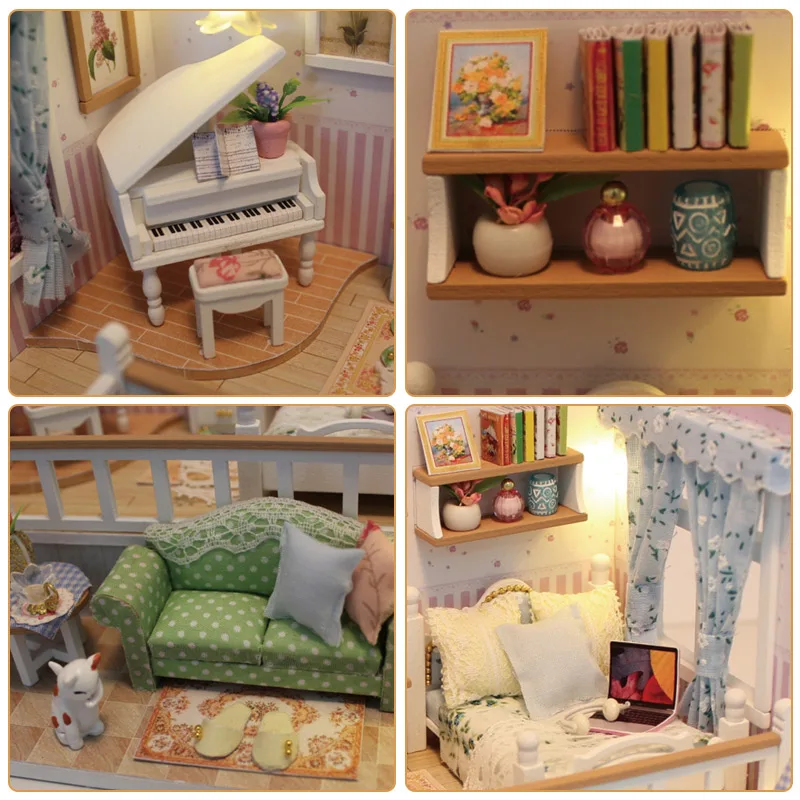 DIY 3D Light Furniture Dust Cover Wooden Miniature House Because I Met You Dollhouse Christmas Toys for Children Birthday m026
DIY 3D Light Furniture Dust Cover Wooden Miniature House Because I Met You Dollhouse Christmas Toys for Children Birthday m026