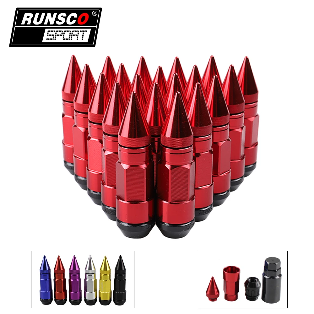 84mm Wheel Nuts M12X1.5/M12X1.25 Composite Nuts Anti Theft Alloy Aluminum Lock Wheel Lug Nut With Spikes 20PCs/lot
84mm Wheel Nuts M12X1.5/M12X1.25 Composite Nuts Anti Theft Alloy Aluminum Lock Wheel Lug Nut With Spikes 20PCs/lot