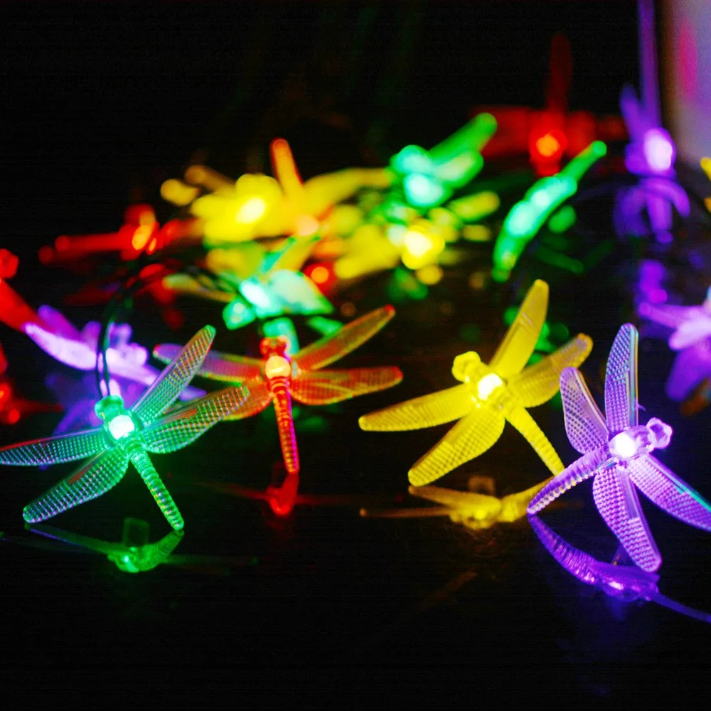 Dragonfly Solar Led Light String Waterproof Garden Party Atmosphere Festival Outdoor Yard Lawn Decoration Lights
Dragonfly Solar Led Light String Waterproof Garden Party Atmosphere Festival Outdoor Yard Lawn Decoration Lights