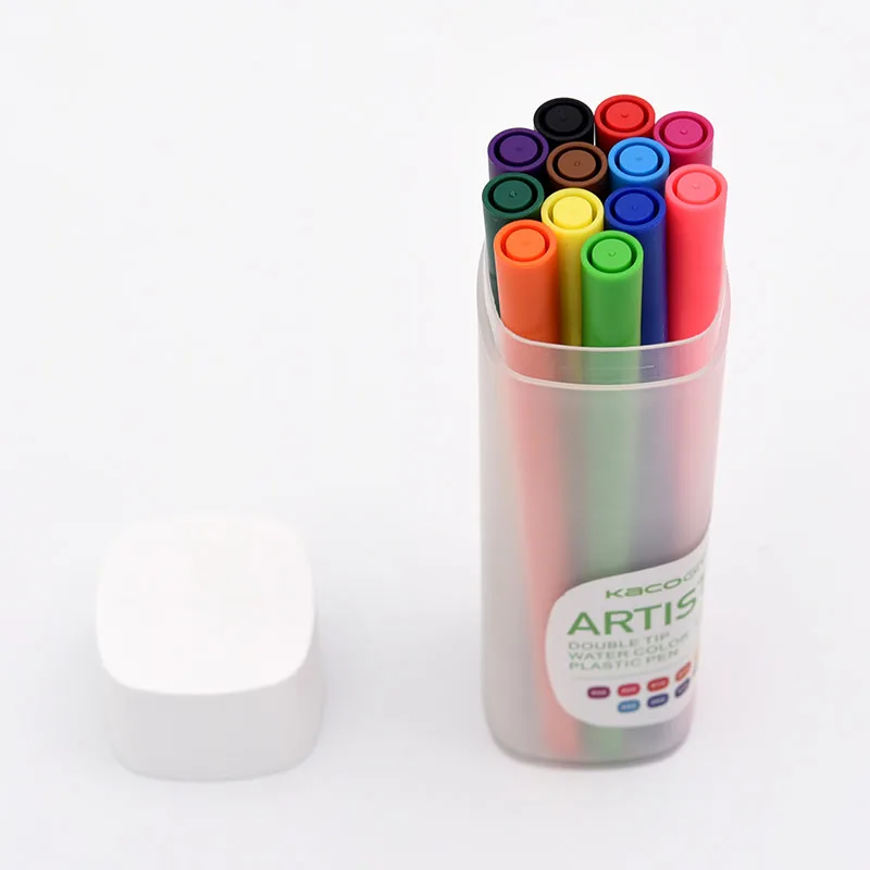 KACO ARTIST 12 Colors Double Tip Watercolor Pen Set Non-toxic Safe Art Markers Soft Brush Tip Painting Student Office Gift Set
KACO ARTIST 12 Colors Double Tip Watercolor Pen Set Non-toxic Safe Art Markers Soft Brush Tip Painting Student Office Gift Set
