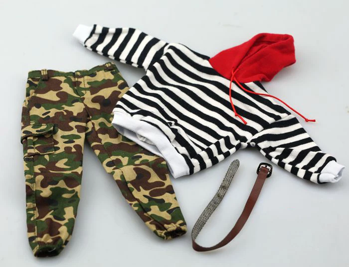 1/6 Male Figure Clothes Accessory Black and White Stripes Sweaters & Closing Camouflage Pants Trousers for 12'' Action Figure
1/6 Male Figure Clothes Accessory Black and White Stripes Sweaters & Closing Camouflage Pants Trousers for 12'' Action Figure