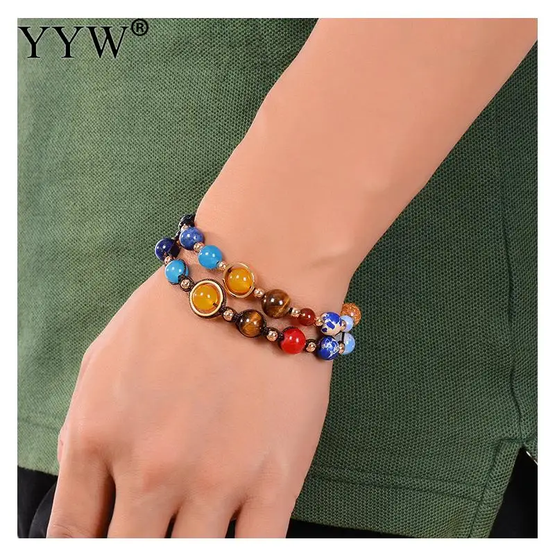 YYW Universe Planets Beads Bangles & Bracelets Fashion Jewelry Natural Solar System Energy Bracelet For Women or Men 2019 Gift
YYW Universe Planets Beads Bangles & Bracelets Fashion Jewelry Natural Solar System Energy Bracelet For Women or Men 2019 Gift