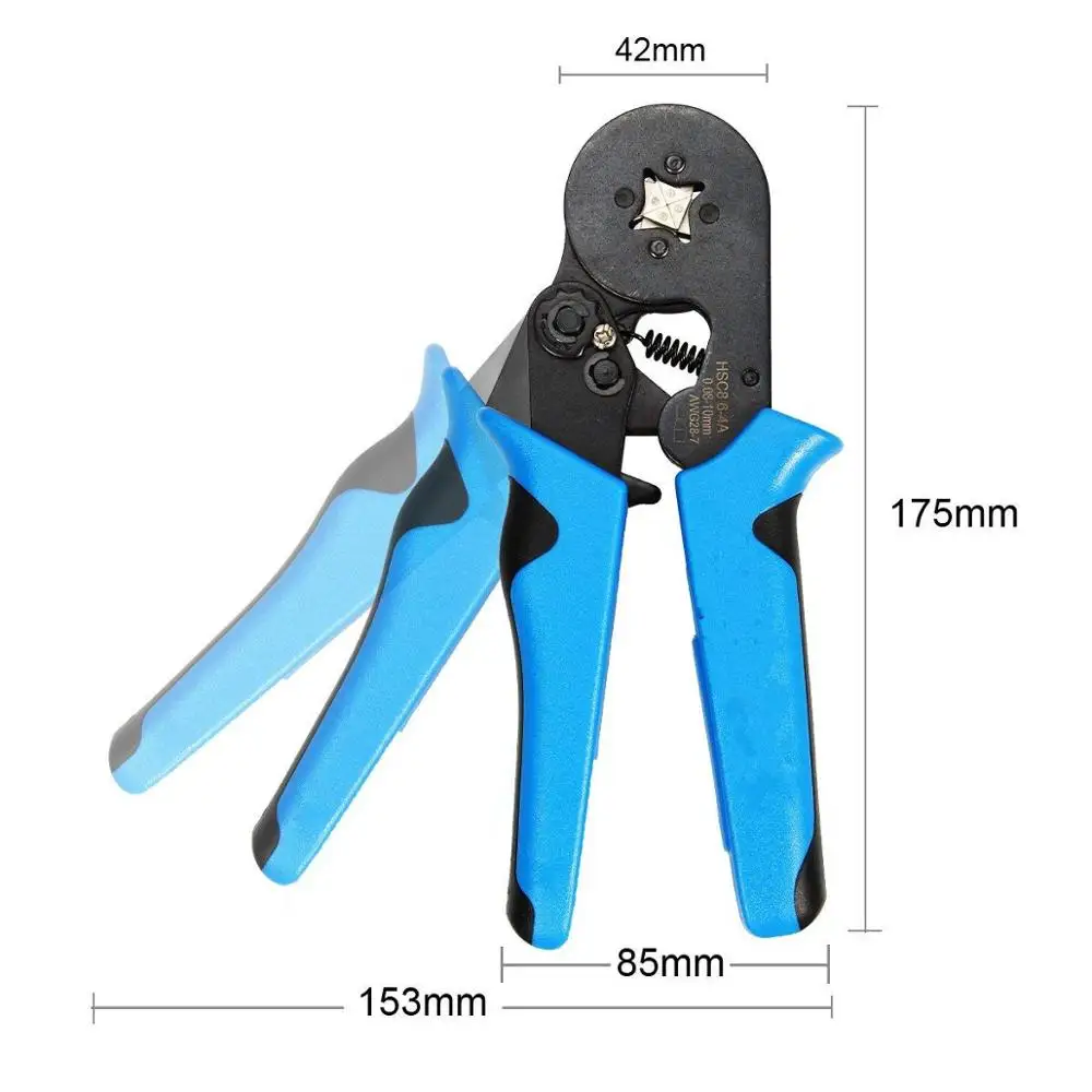 HSC8 6-4 1200PCS kit Tubular terminal crimping tool mini electrical pliers set Ratchet Crimper Tools pliers 0.08-10mm AWG 28-7
HSC8 6-4 1200PCS kit Tubular terminal crimping tool mini electrical pliers set Ratchet Crimper Tools pliers 0.08-10mm AWG 28-7