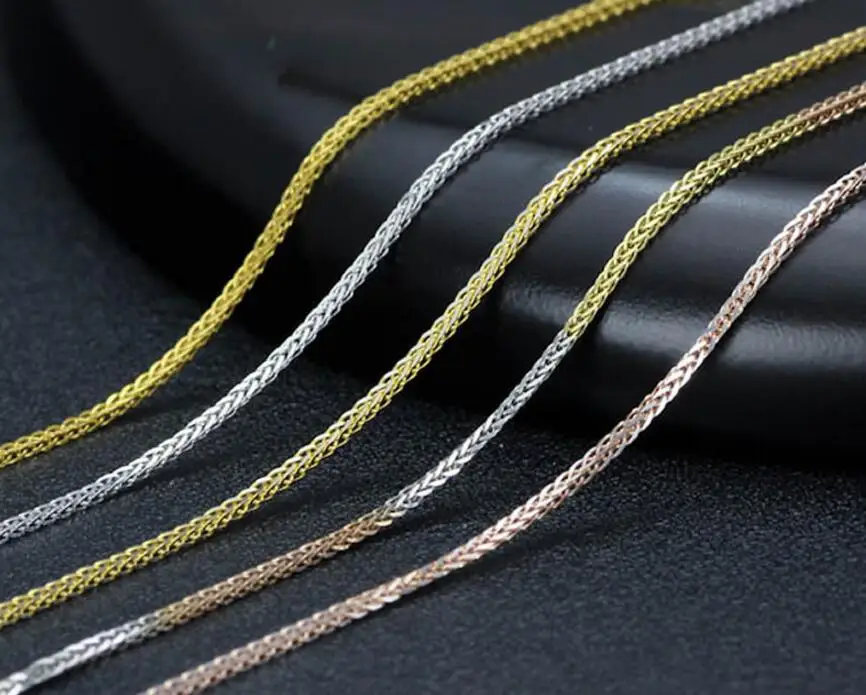 Fashion Pure yellow Gold Necklace Craved Big Wheat Link Chain Necklace 1 pieces4 Color 2.1g
Fashion Pure yellow Gold Necklace Craved Big Wheat Link Chain Necklace 1 pieces4 Color 2.1g