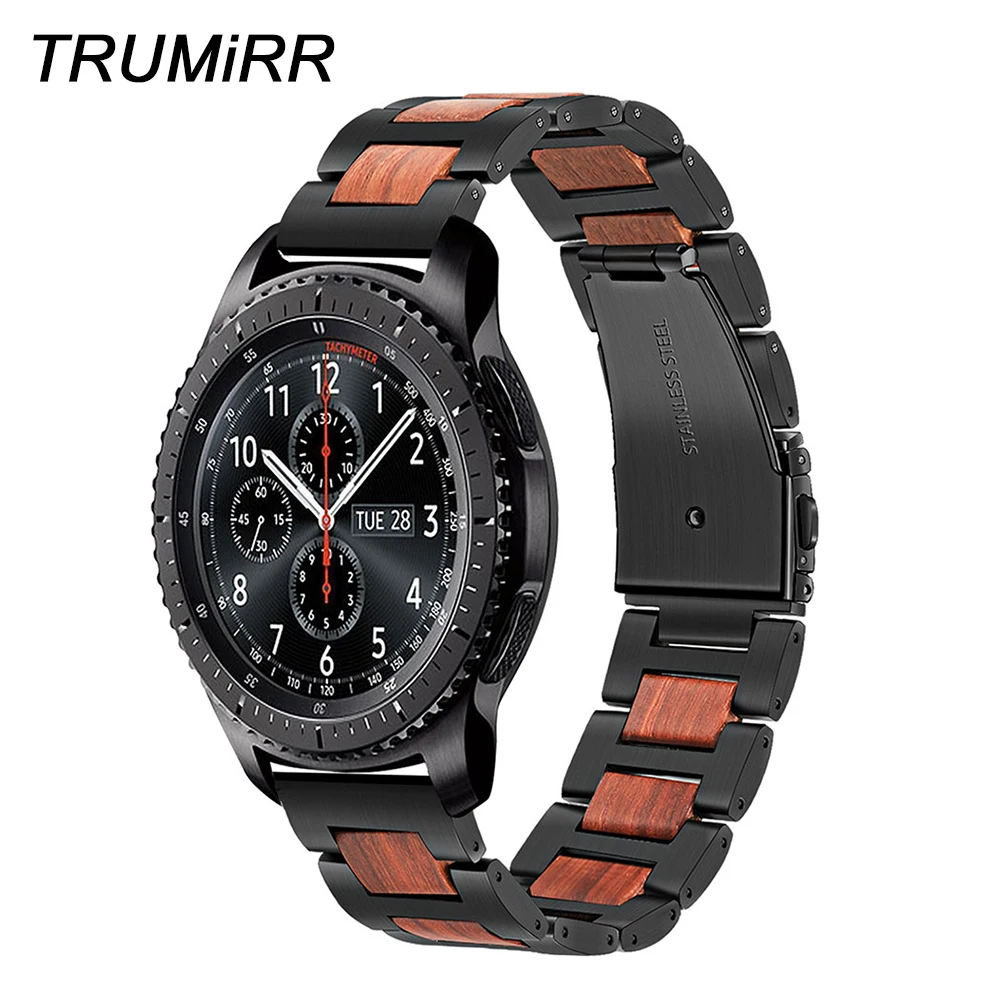 Ремешок из натурального дерева и нержавеющей стали для Samsung Gear S3 / Galaxy Watch 46 мм/Watch 3 45 мм, быстросъемный браслет, 22 мм
Ремешок из натурального дерева и нержавеющей стали для Samsung Gear S3 / Galaxy Watch 46 мм/Watch 3 45 мм, быстросъемный браслет, 22 мм