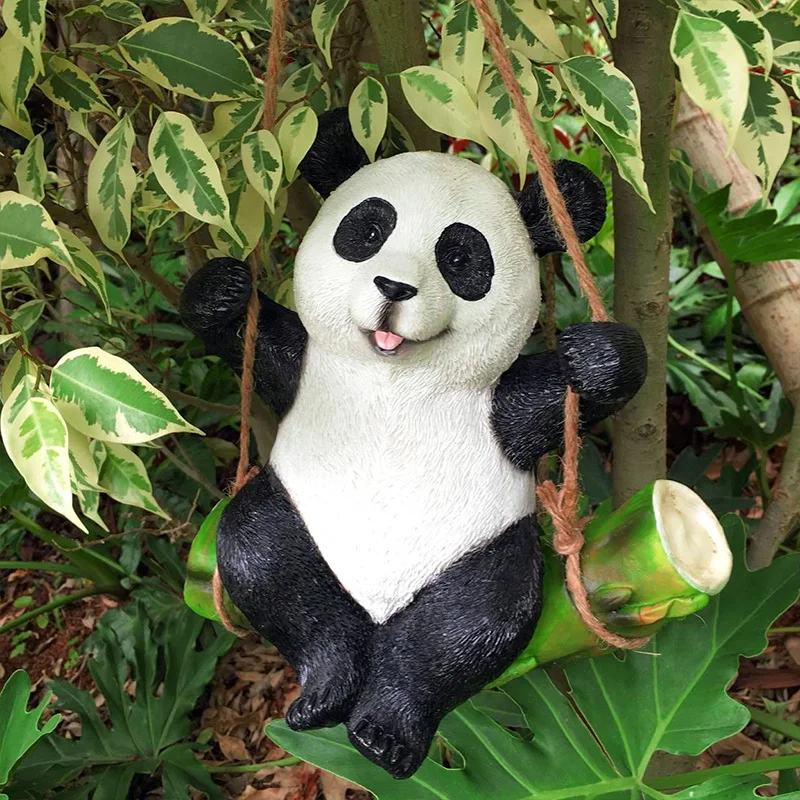 Забавное украшение для сада искусственные коала и панда висячие украшения дома
