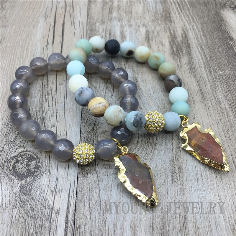 Амазонит бусины серые Агаты бусины коричневые Jaspers Arrowhead браслет MY1331 pulseira feminina
Амазонит бусины серые Агаты бусины коричневые Jaspers Arrowhead браслет MY1331 pulseira feminina