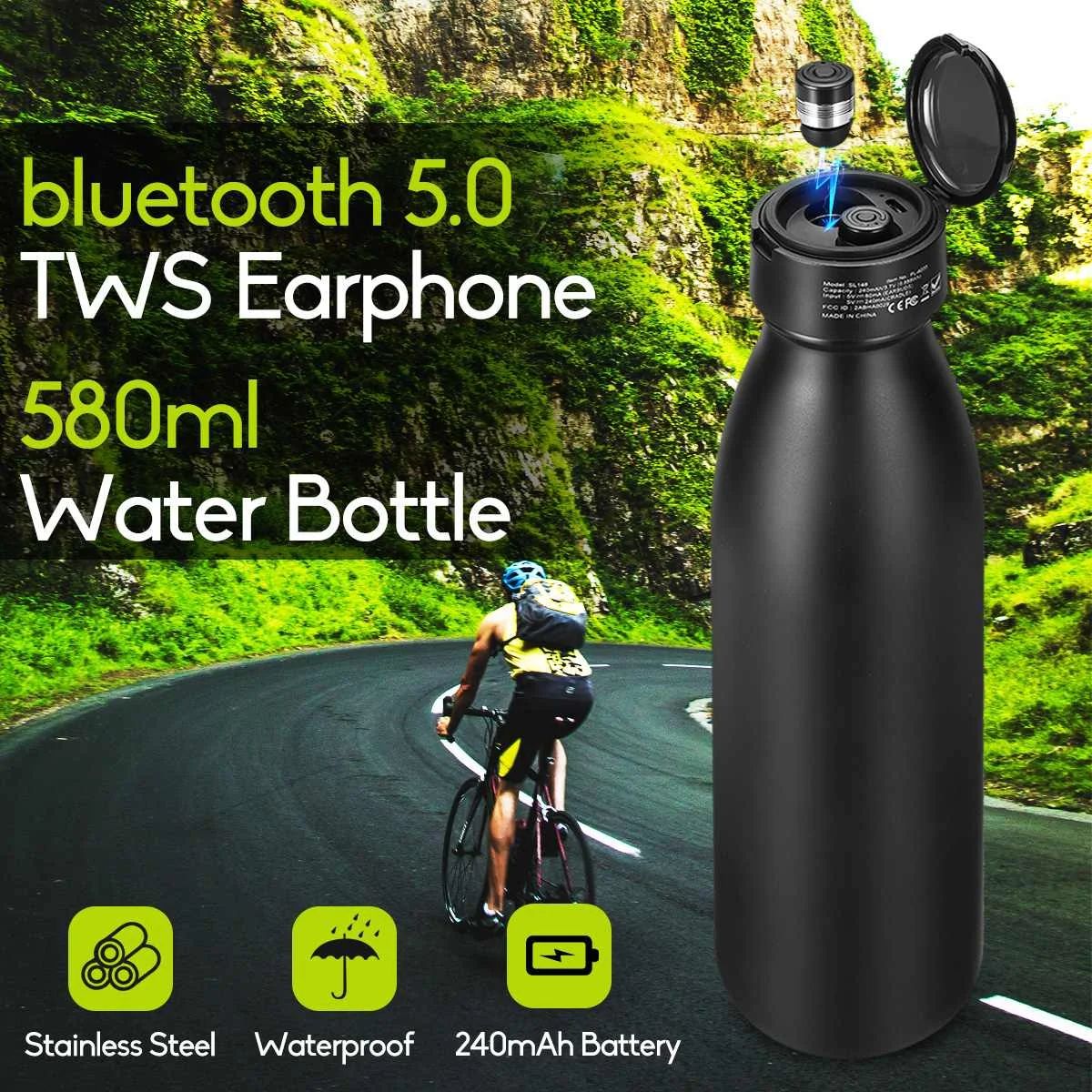 2in1 TWS bluetooth 5.0 Earphone Wireless Earbuds Sports Headset + 580ml Sports Drink stainless steel Water Bottle
2in1 TWS bluetooth 5.0 Earphone Wireless Earbuds Sports Headset + 580ml Sports Drink stainless steel Water Bottle