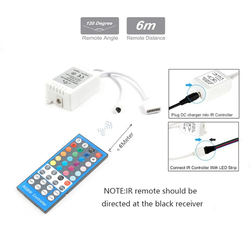 Led Controller RGBW LED Strip Light Controller Dimmer DC12-24V 40Keys for RGBW/RGBWW 5050smd LED Strip Light
Led Controller RGBW LED Strip Light Controller Dimmer DC12-24V 40Keys for RGBW/RGBWW 5050smd LED Strip Light