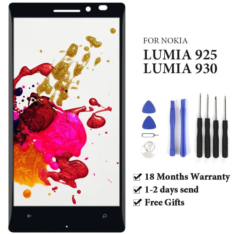 1 шт. дигитайзер ЖК экрана для Nokia Lumia 925 N925/930 N930 качество OEM замена телефона в сборе
