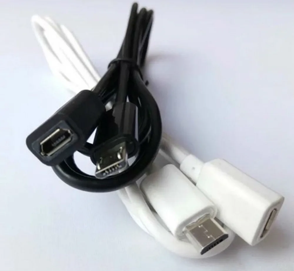 Кабель удлинитель с Micro USB 2 0 B 5pin штекер гнездо M/F OTG для зарядки и передачи данных