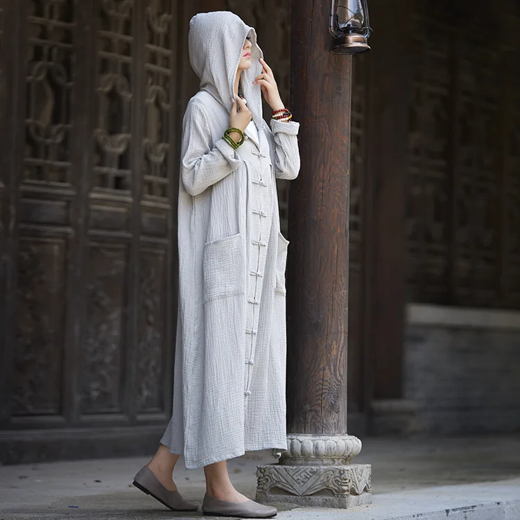 2231-2018 Spring summer cotton and linen women's new original retro hooded women's Cape robe cardigan top
2231-2018 Spring summer cotton and linen women's new original retro hooded women's Cape robe cardigan top