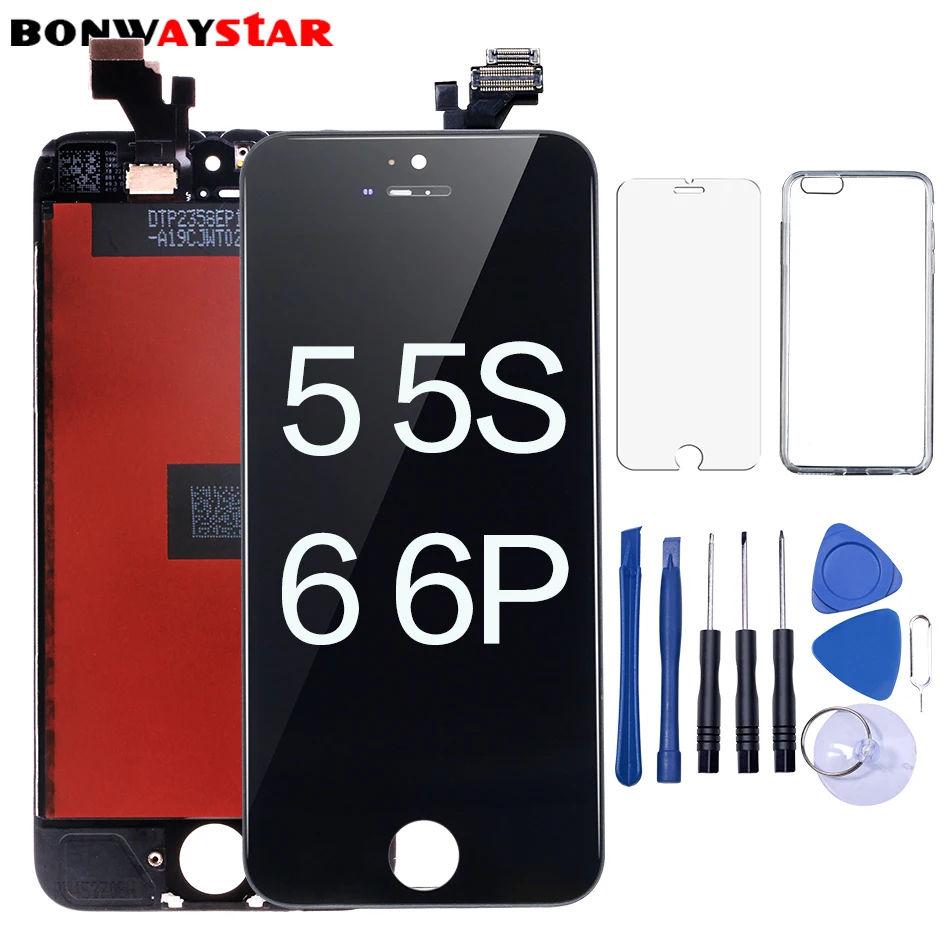 LCD for iPhone6/5s/5/6p Display LCD Touch Screen Digitizer Assembly Replacement for iphone 6 5s 6p lcd pantalla+glass film+tool
LCD for iPhone6/5s/5/6p Display LCD Touch Screen Digitizer Assembly Replacement for iphone 6 5s 6p lcd pantalla+glass film+tool