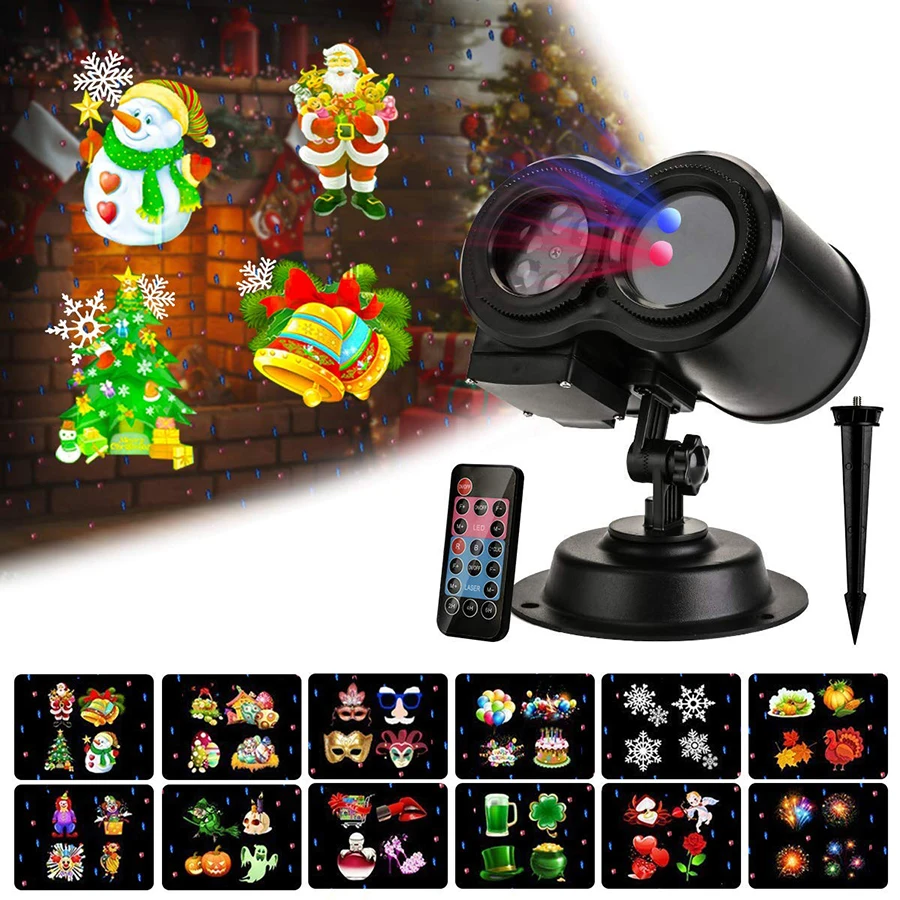 Outdoor Moving Full Sky Star Christmas Laser Projector Lamp with 12 Slides Patterns LED Stage Light Landscape Lawn Garden Light
Outdoor Moving Full Sky Star Christmas Laser Projector Lamp with 12 Slides Patterns LED Stage Light Landscape Lawn Garden Light