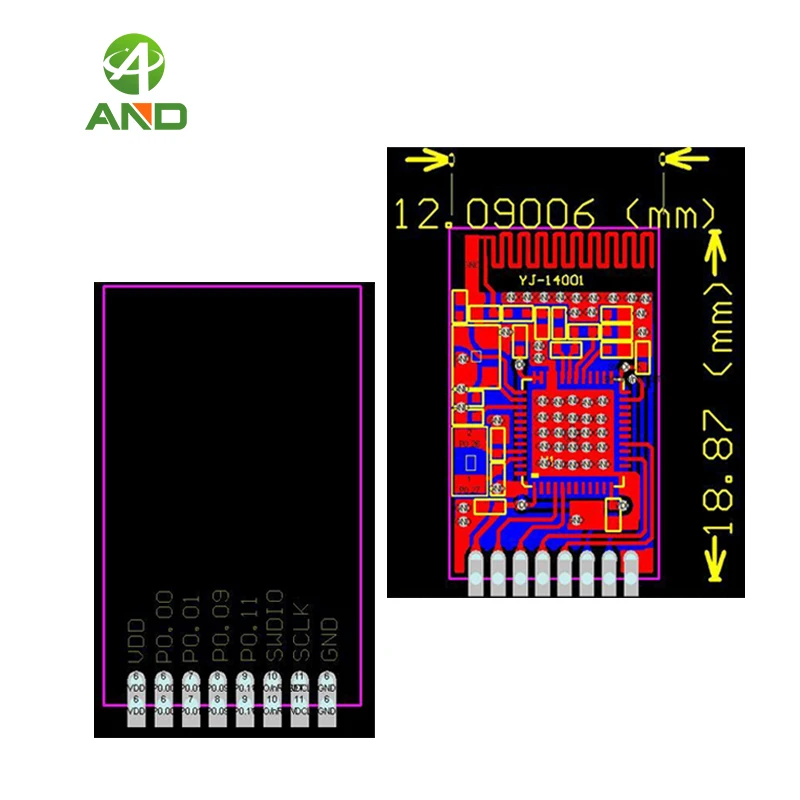 Беспроводной модуль 32K RAM 256K FLASH NRF51822 Nordic 51822 core с антенной PCB встроенный SMD 1 шт. |