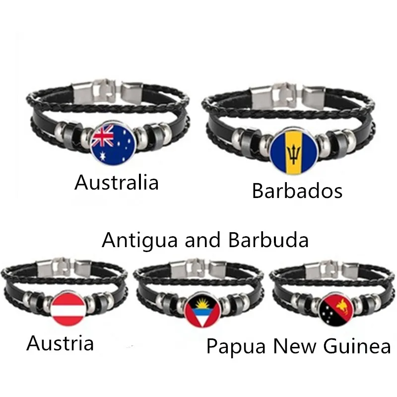 Antigua and Barbuda, Austria, Australia, Barbados, Papua New Guinea Flag Multilayer Leather Bracelet Fashion Bracelet
Antigua and Barbuda, Austria, Australia, Barbados, Papua New Guinea Flag Multilayer Leather Bracelet Fashion Bracelet