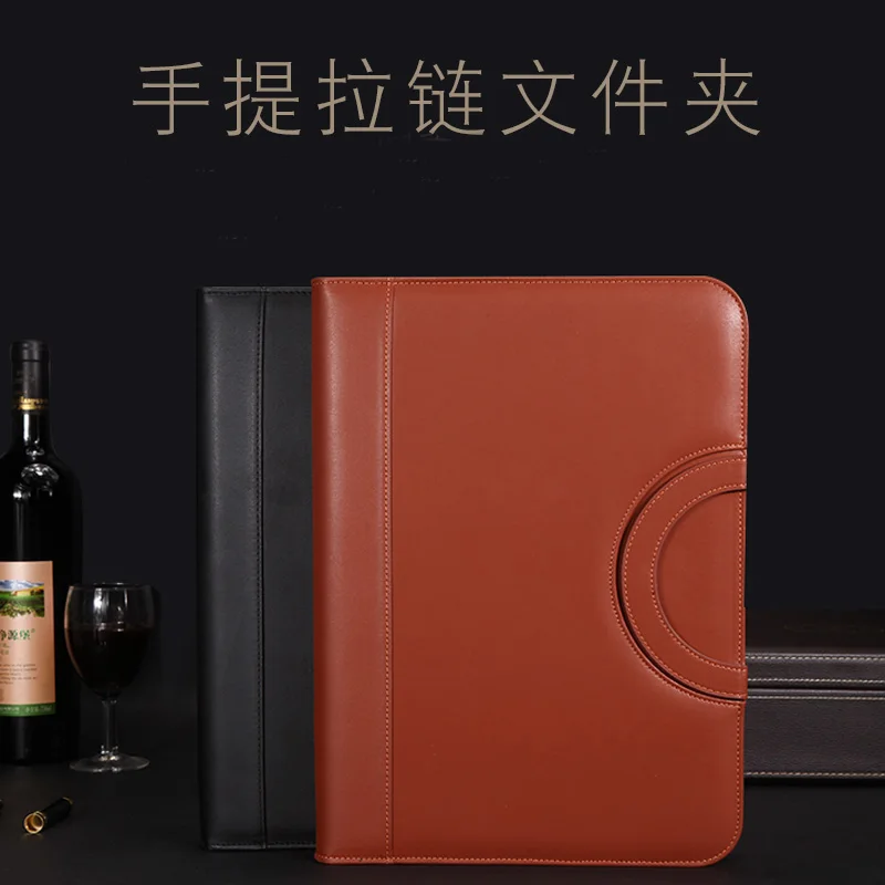 A4 из искусственной кожи manager Сумка для документов с ручками портфель padfolio папка