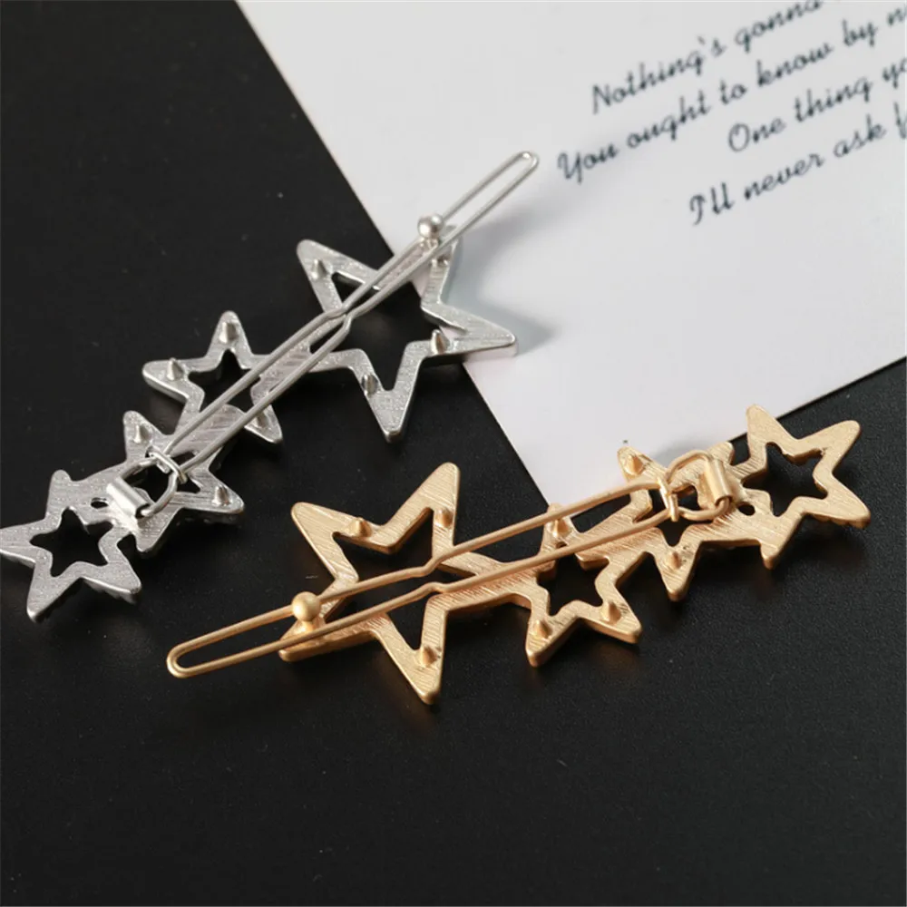 Fashion Pearl Metal Hollow Hairpins Star Pentagram Hair Clips Women girls Gold/Silver Hair snap clips Hair Accessories
Fashion Pearl Metal Hollow Hairpins Star Pentagram Hair Clips Women girls Gold/Silver Hair snap clips Hair Accessories