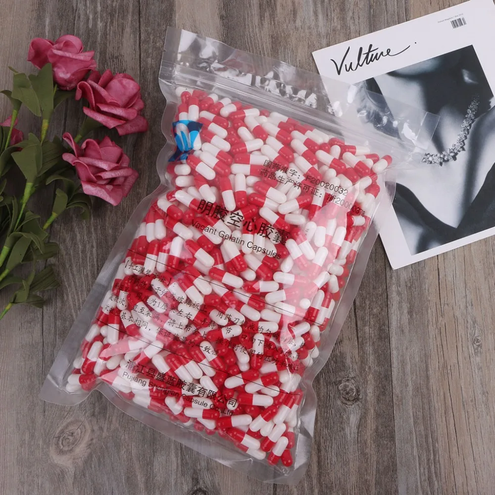 1000Pcs Empty Hard Gelatin Capsule MedicineCapsule 0#Red And White Empty Pill Vitamins Personal Health Care Pill Cases Splitters
1000Pcs Empty Hard Gelatin Capsule MedicineCapsule 0#Red And White Empty Pill Vitamins Personal Health Care Pill Cases Splitters