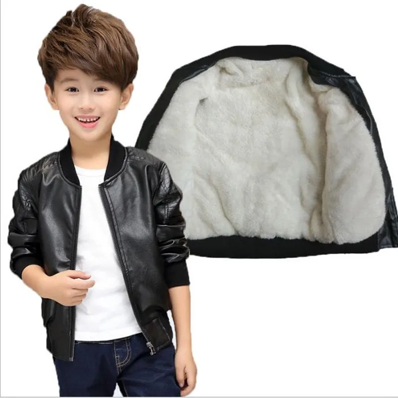2019 New Winter Boys Jacket Teenager Coat with Fleece Children PU Warm thick Windbreaker Kids Outerwear Boys Clothes Cardigan
2019 New Winter Boys Jacket Teenager Coat with Fleece Children PU Warm thick Windbreaker Kids Outerwear Boys Clothes Cardigan