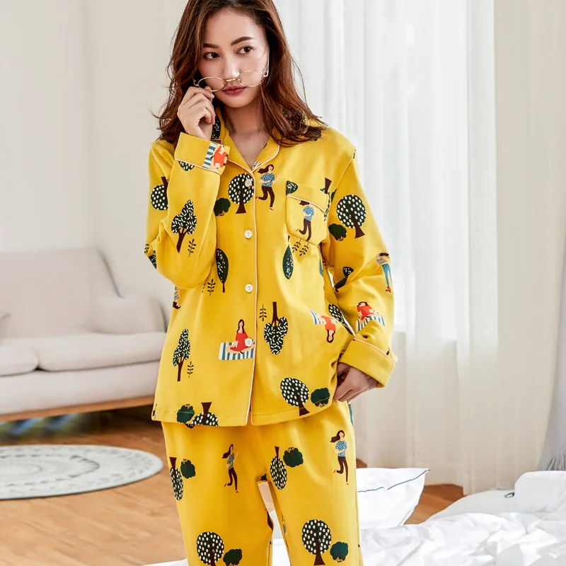 New Arrival women pajamas Harajuku Cotton pajamas women night sleepwear shirt+pants 2 pieces set home clothing Comfortable soft
New Arrival women pajamas Harajuku Cotton pajamas women night sleepwear shirt+pants 2 pieces set home clothing Comfortable soft