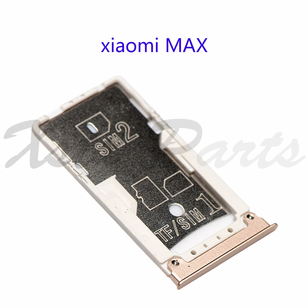 

Оригинальный держатель для Sim-карты Xiaomi MAX mi MAX 1 шт., лоток для Sim-карты, черный, белый, золотистый, серый, запасные части