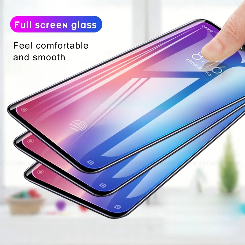 Закаленное стекло с полным покрытием для Xiaomi Mi9 пленка экрана 9H Защитное 9 Mi SE