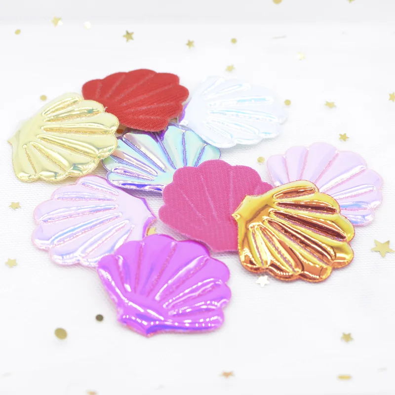Wholesale 72Pcs 42*40mm Glitter Leather Shell Appliques for DIY Cake Cap Topper & Hair BB Clips Accessories Ornament Patches H48
Wholesale 72Pcs 42*40mm Glitter Leather Shell Appliques for DIY Cake Cap Topper & Hair BB Clips Accessories Ornament Patches H48
