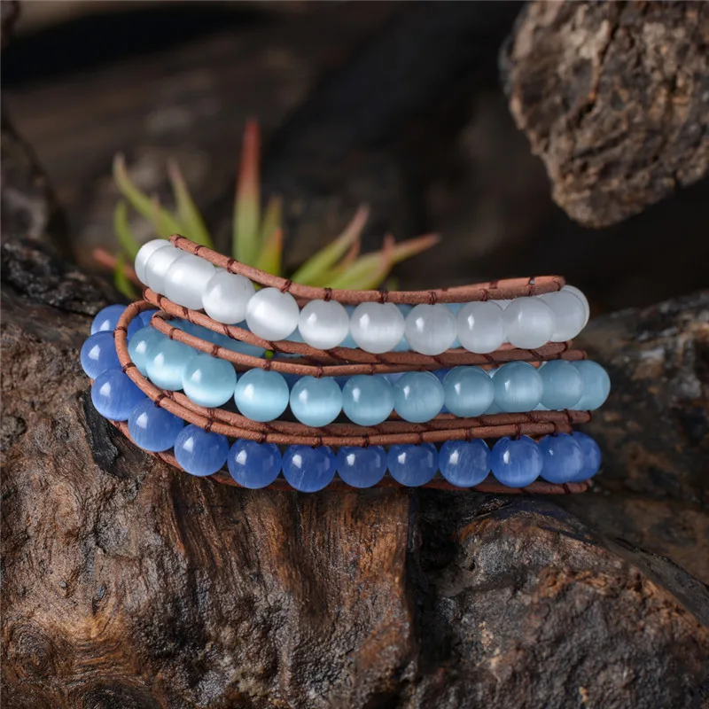 YGLINE 3X Leather Wrap Natural Opal Beads Bracelets Beaded Bracelet Crystal Fashion Women Bracelet Bohemian Bracelet
YGLINE 3X Leather Wrap Natural Opal Beads Bracelets Beaded Bracelet Crystal Fashion Women Bracelet Bohemian Bracelet