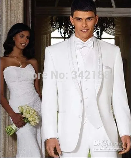 FREE New Design White Shawl Lapel Groom Tuxedos Groomsmen Best Man Suit Men Wedding Suits Bridegroom Suit(Jacket+Pants+Vest+Tie)
FREE New Design White Shawl Lapel Groom Tuxedos Groomsmen Best Man Suit Men Wedding Suits Bridegroom Suit(Jacket+Pants+Vest+Tie)