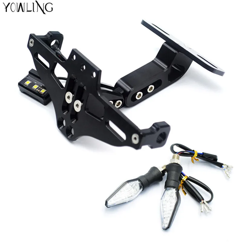 Motorcycle Adjustable Angle license plate frame equipped steering lamp license plate for Kawasaki Z1000SX ER6N/F ninja 250R/300
Motorcycle Adjustable Angle license plate frame equipped steering lamp license plate for Kawasaki Z1000SX ER6N/F ninja 250R/300