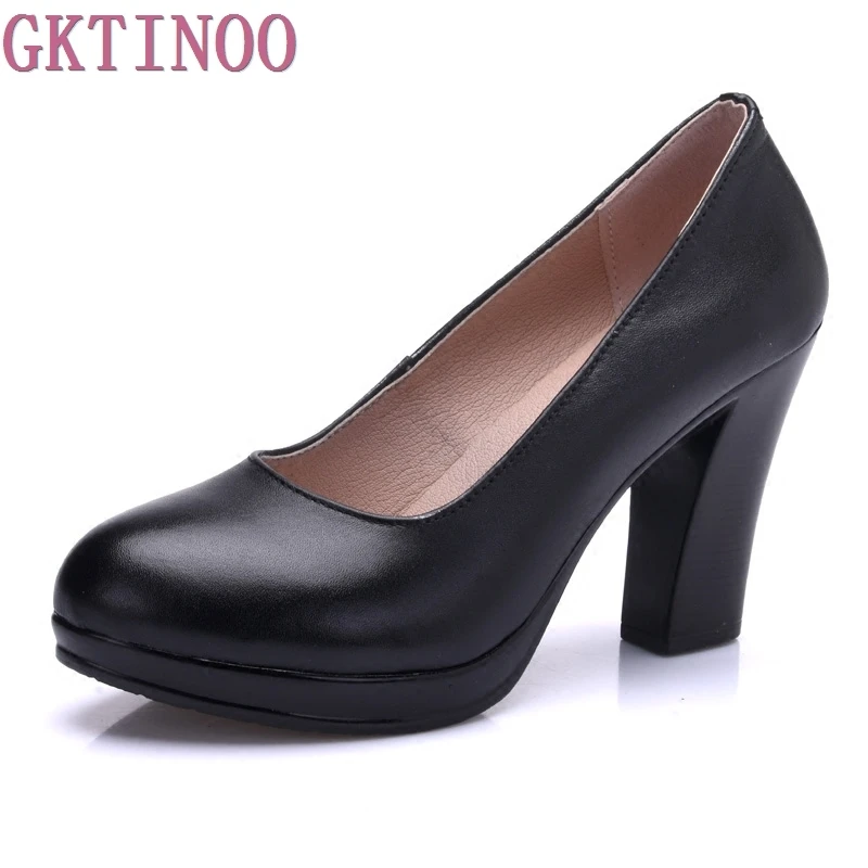 Genuine Leather shoes Women Round Toe Pumps Sapato feminino High Heels Shallow Fashion Black Work Shoe Plus Size 33-43
Genuine Leather shoes Women Round Toe Pumps Sapato feminino High Heels Shallow Fashion Black Work Shoe Plus Size 33-43